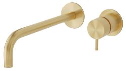Waterevolution Flow Einbau-Waschtischarmatur PVD Weißgold mit Auslauf 25 cm T116WGE-25
