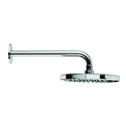 Waterevolution Flow Kopfbrause 200mm mit Wandanschluss Hellgold T1641WGE