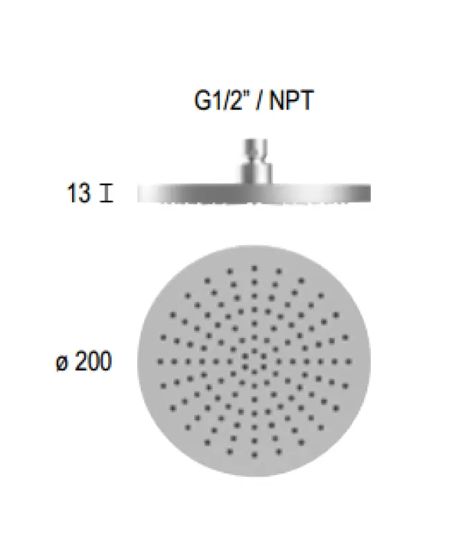 SB Round 316 Regendusche 20 cm PVD Kupfer 1208946725