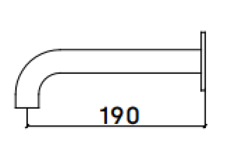 Waterevolution Flow Wannenauslauf Chrom T16711901 Länge Auslauf 19cm