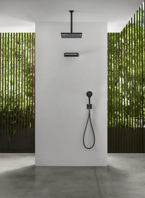 SB Rubinetterie Regendusche Eco Air wassersparende quadratische Regendusche Schwarz matt 20x20cm 1208947014