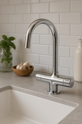 DEMM Thermostatische Küchenarmatur mit schwenkbarem Auslauf, Chrom 1208947361