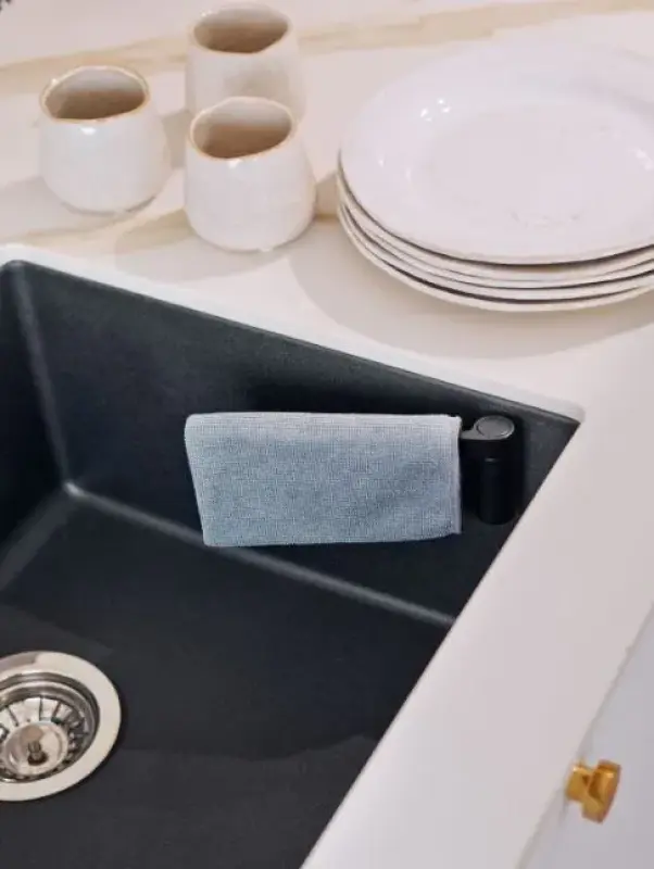 Magisso Magnetischer Geschirrtuchhalter gerade Kunststoff Schwarz 30201011