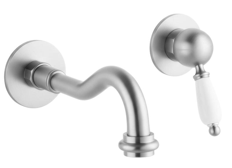 PB Nostalgie Unterputz-Waschtischarmatur Vintage, Auslauf 21cm, Edelstahl