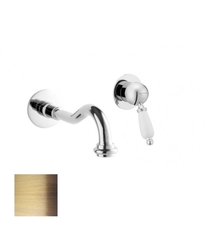 PB Nostalgie Unterputz-Waschtischbatterie Vintage, Auslauf 21cm, Bronze