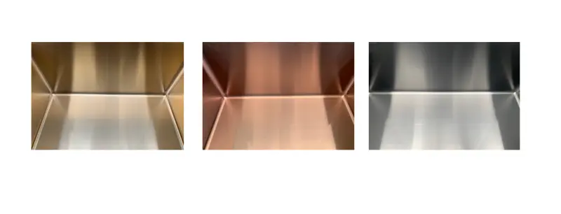 Ausmann Mosel Edelstahlspüle anthrazitfarben PVD Gun Metal 40x40 Unterbau flach und Aufsatz 067106