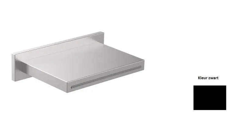 SB Quadratischer Wasserfallauslauf Schwarz matt