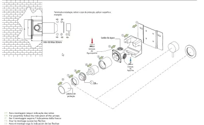 Waterevolution Flow Einbau-Mischbatterie aus gebürstetem Messing inkl. Einbauteil T11842LE