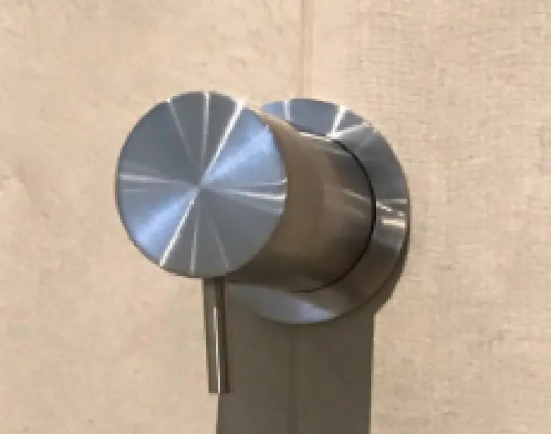 Waterevolution Flow Unterputz 2-Wege-Umsteller gebürstetes Messing mit runder Rosette T1482RLE