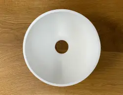 Solid S kleines Waschbecken aus Mineralwerkstoff, rund, 20 x 20 x 11 cm, mattweiß, 1208953267