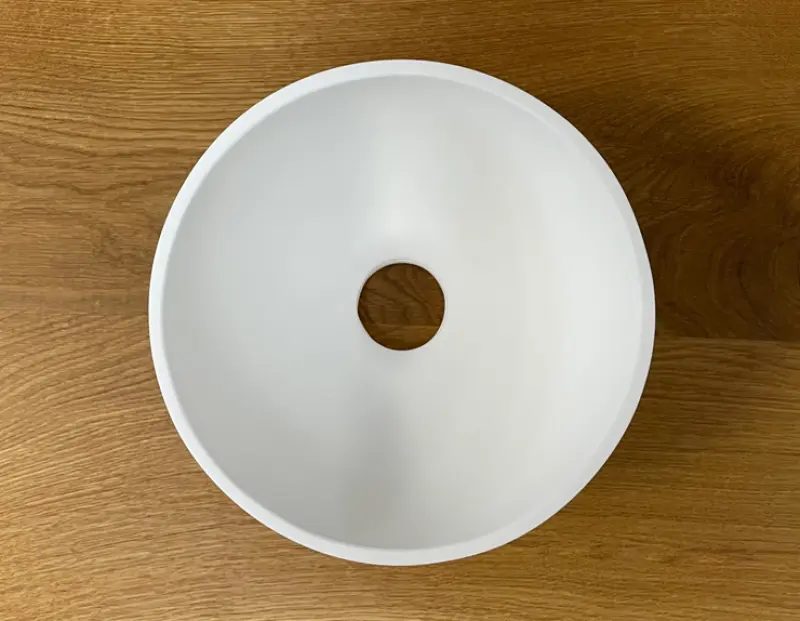 Solid S kleines Waschbecken aus Mineralwerkstoff, rund, 20 x 20 x 11 cm, mattweiß, 1208953267