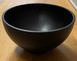 Solid S kleines Waschbecken aus Mineralwerkstoff, rund, 20 x 20 x 11 cm, mattschwarz, 1208953268