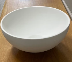 Solid S kleines Waschbecken aus Mineralwerkstoff, rund, 25 x 25 x 11 cm, mattweiß, 1208953272