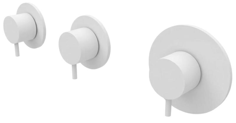 Waterevolution Flow Unterputz-Duschthermostat mit 2 Absperrventilen Weiß matt 1208953386