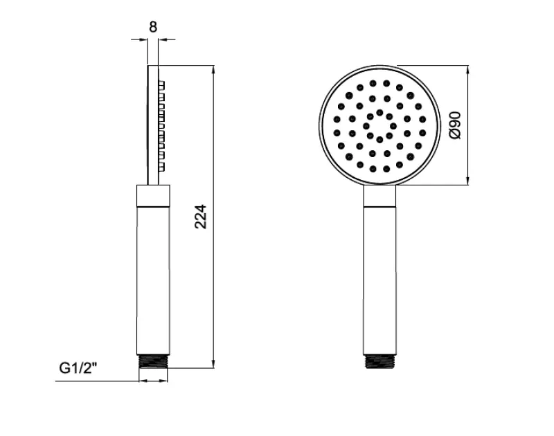SB Rubinetterie Universale Handbrausegarnitur mit Schlauch und Aufhängehaken gebürstetes Messing gold PVD 1208953551