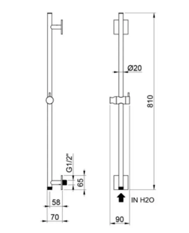 Waterevolution Flow einhand-waschtischarmatur für wandmontage 21cm matt schwarz T116BPR-21 (kloon) (kloon) (kloon) (kloon) (kloon) (kloon)