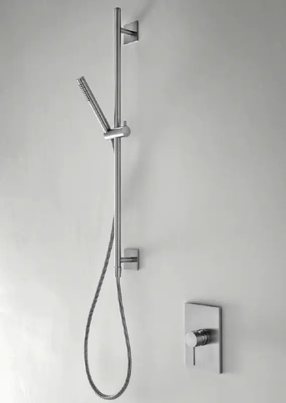 SB 316 Square Gleitstangenset mit Handbrause und Brauseschlauch, Edelstahl