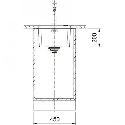 Franke Mythos MYX 110.34 Edelstahl-Spüle 34x40cm Unterbau 122.0658.057
