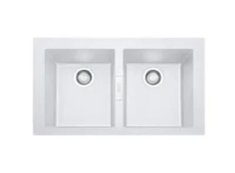 Franke Sirius 2 S2D 620 Kunststoff Doppelspülbecken weiß Aufbau 143.0634.553