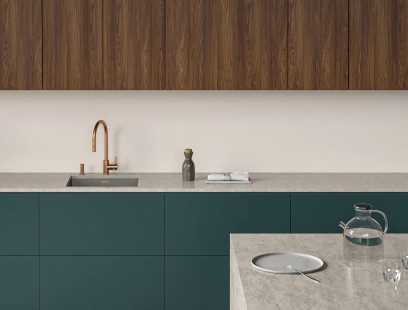 Franke Kupfer Küchenarmatur Eos Neo mit ausziehbarem Brausekopf, PVD Kupfer 115.0628.254