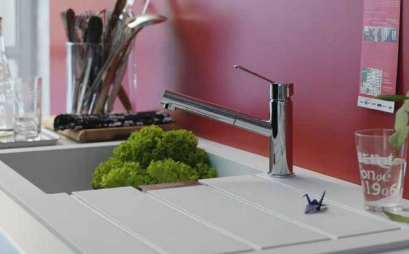 Franke Sirius 2 S2D 651 Kunststoff 1,5 anderthalb Spülbecken mit Abtropffläche Weiß Aufbau 100x50 143.0634.555