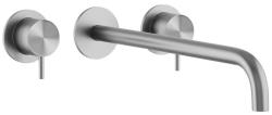 Waterevolution Flow 3-Loch-Unterputz-Waschtischarmatur komplett aus Edelstahl mit Auslauf 21cm T1163FIE-21