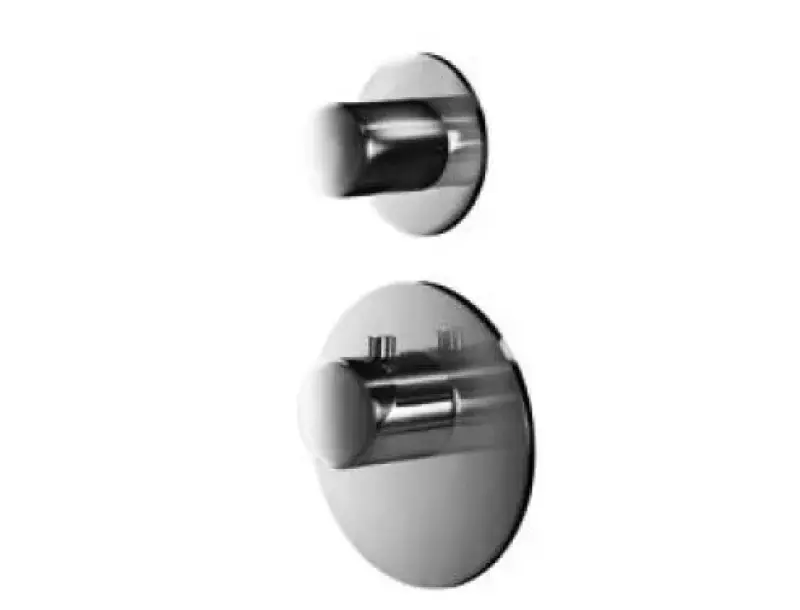 SB Round Duschgarnitur, Mattschwarz, Unterputz komplett