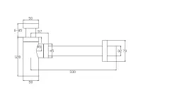 Waterevolution Fliow Design-Siphon, PVD Hellgold M199SIF1WGE