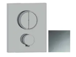 SB Push Square Unterputz-Thermostatbatterie mit Druckknopf-Umsteller und Mengenregler Chrom 1208955122