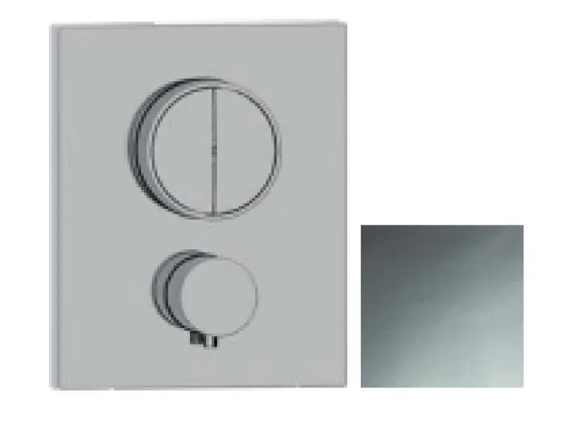 SB Push Square Unterputz-Thermostatbatterie mit Druckknopf-Umsteller und Mengenregler Chrom 1208955122