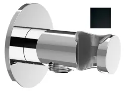 SB Rubinetterie Universale Handbrause-Aufhängehaken mit Wasserzufuhr, Schwarz matt 1208955198