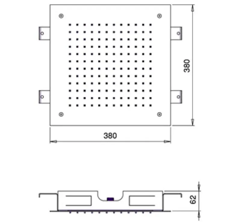 SB Square 316 Einbau-Regendusche 38x38cm PVD Gun Metal 1208955329