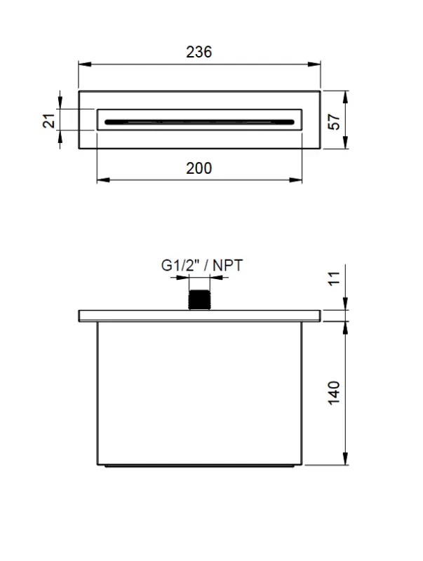 SB 316 Wasserfall-Auslauf für Aufputzmontage PVD-Kupfer 1208955336