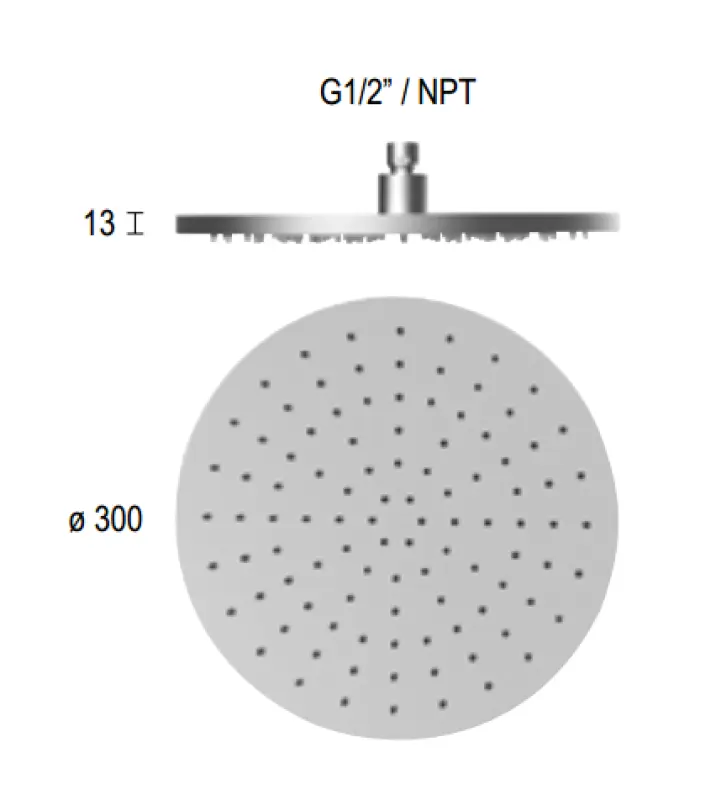 SB Round 316 Regendusche Kopfbrause 30cm PVD Kupfer 1208955344