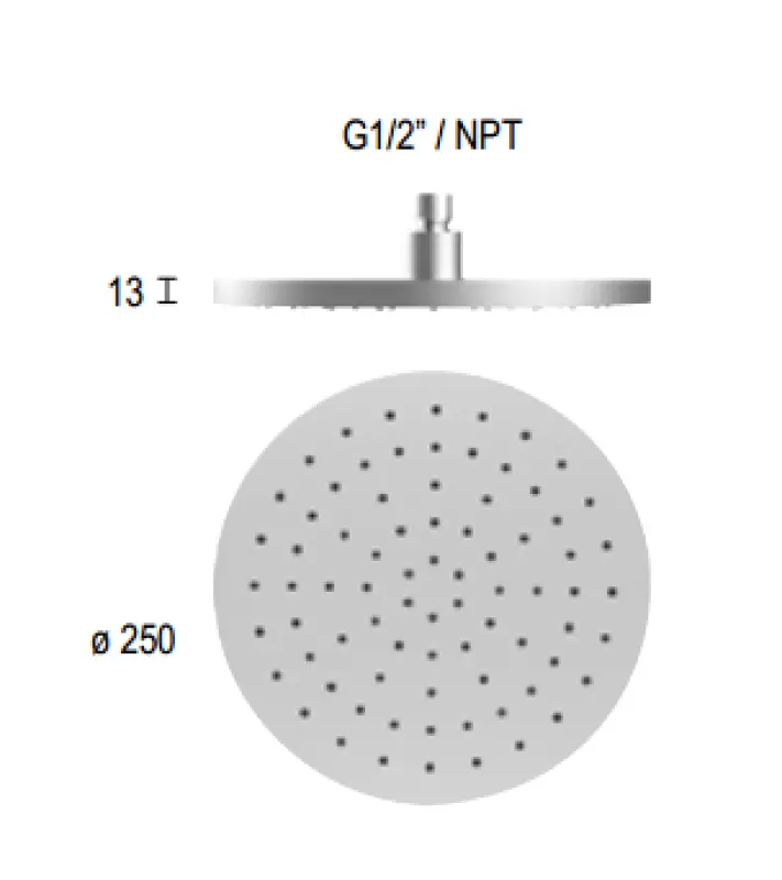 SB Round 316 Regendusche Kopfbrause 25cm PVD Gun Metal 1208955349