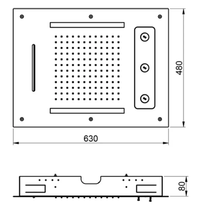 SB Spin Temptation Chromotherapy Einbau-Regendusche, Weiß matt 1208955417