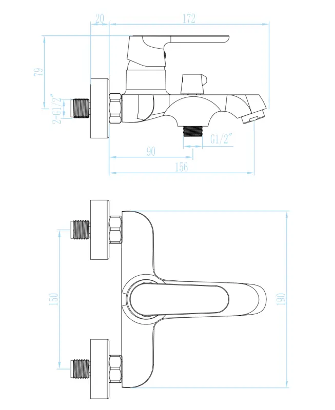 Aquadesign Tours Badarmatur Aufputz matt schwarz