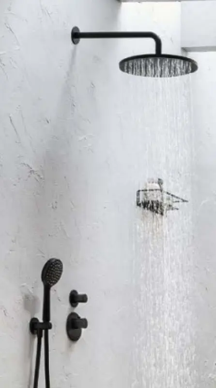 SB Round Messing Regendusche, Kopfbrause 30 cm Schwarz matt 1208955622