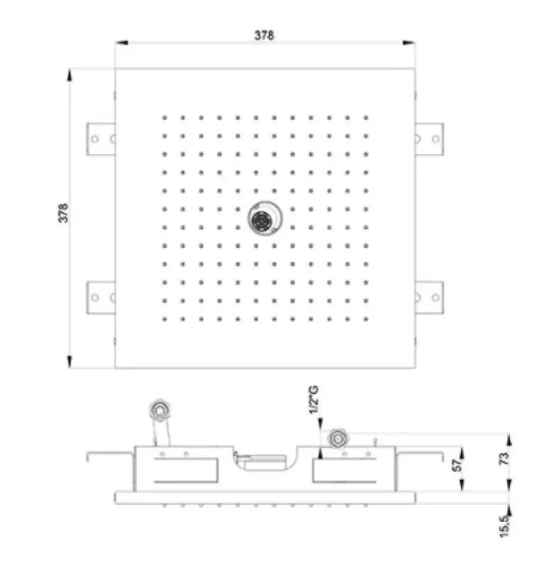 SB Twist Temotion Regendusche mit 2 Strahlen, 38cm quadratisch PVD Gold 1208955632