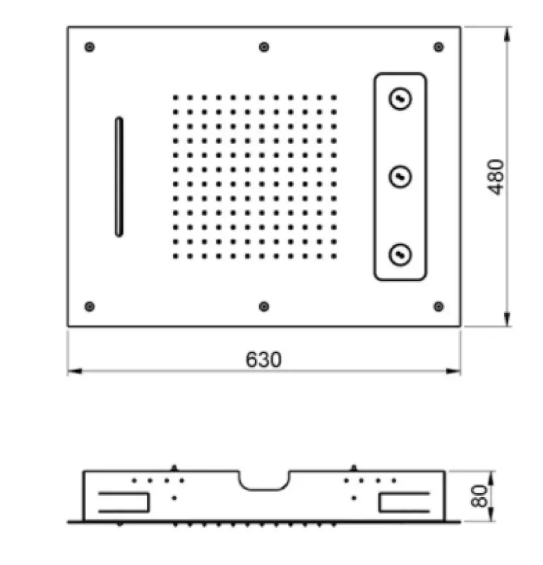 SB Spin Temptation Einbau-Regendusche, 3 Strahlen, komplett aus Edelstahl 1208955681