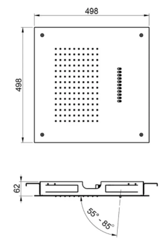 SB Wave Temptation Einbau-Regendusche , 2 Strahlen PVD Gold 1208955687
