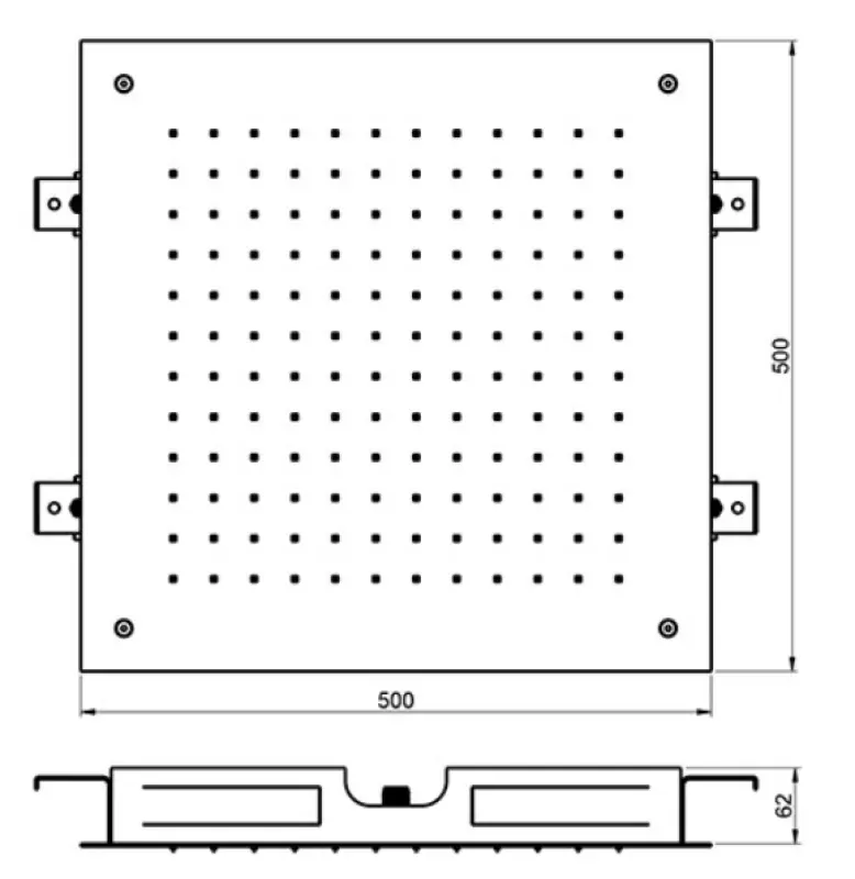 SB Temptation Einbau-Regenbrause, quadratisch 50x50cm Weiß matt 1208955777