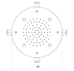 SB Round Mist Einbau-Regendusche Schwarz matt 1208955788