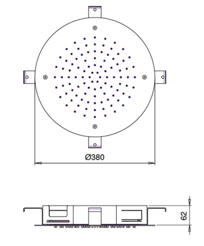 SB Round Temptation Einbau-Regendusche 38 cm Weiß matt 1208955801