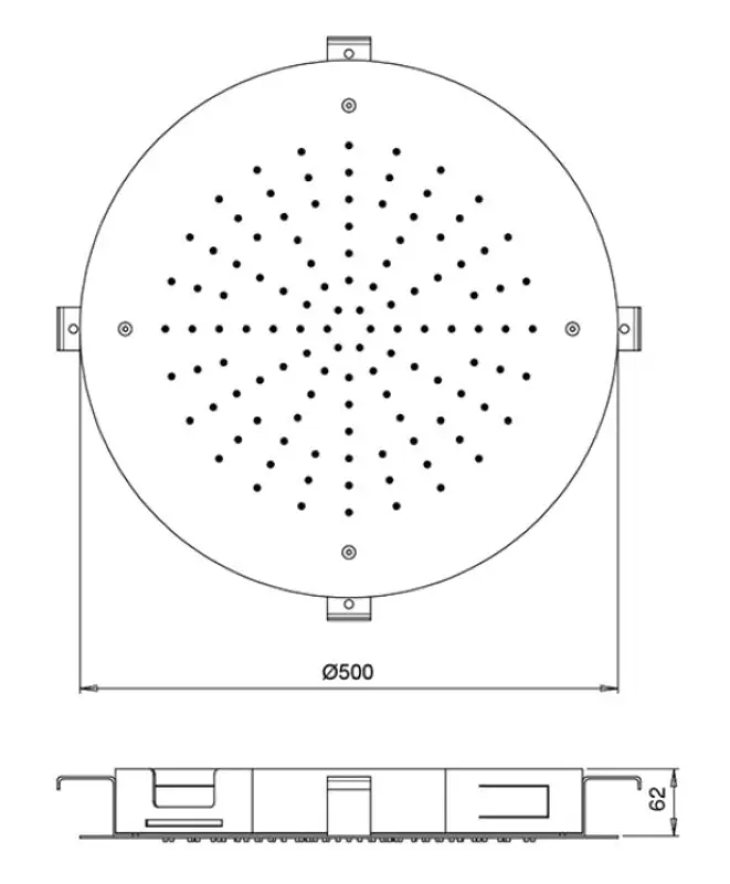 SB Round Temptation Einbau-Regendusche 50 cm Weiß matt 1208955807