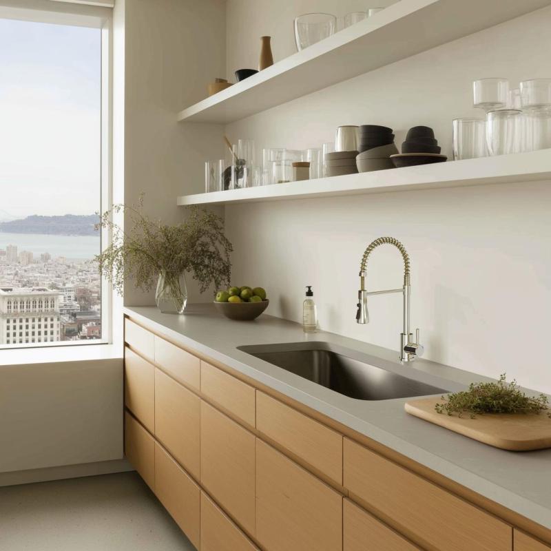 Quadri Derby Küchenmischarmatur mit flexiblem Auslauf und Brause mit 2 Strahlarten, Edelstahl 1208955916