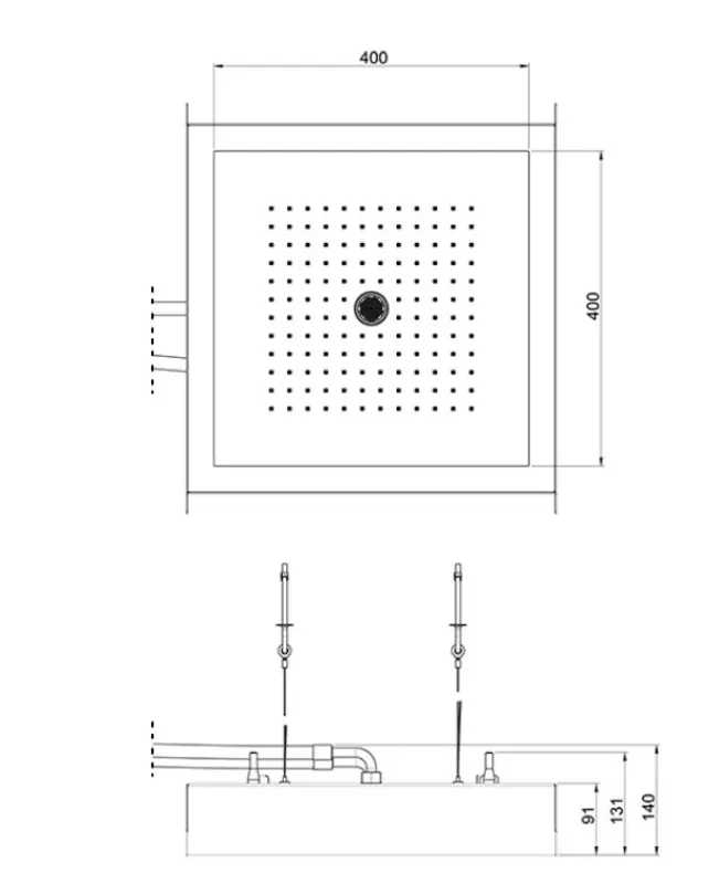 SB Rainbow Regendusche mit Eiszapfen-Duschkopf für den Deckeneinbau mit Chromotherapie-Beleuchtung, komplett aus Edelstahl 1208956229