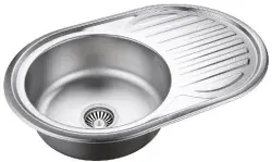 Aquadesign Basic Edelstahl-Spülbecken mit Abtropffläche reversibel 77x50cm, Oberflächen-Einbau 1208956287