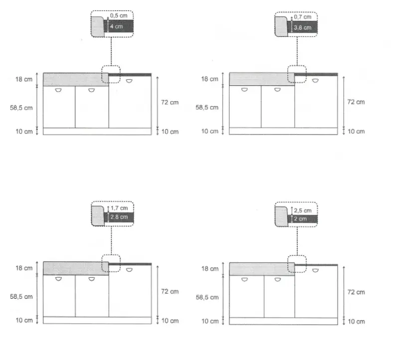 Quadri Minister Doppelspülbecken Anthrazit Landhausmodell 90x62cm mit Goldstecker 1208956323