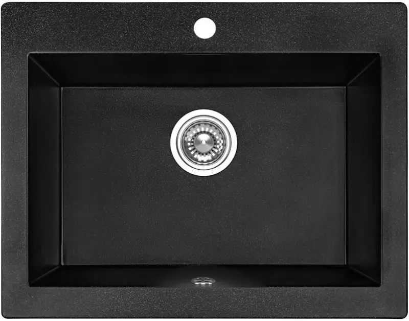 Aquadesign Farmhouse Granit-Spüle Anthrazit 58x49cm Oberflächen-Einbau1208956330